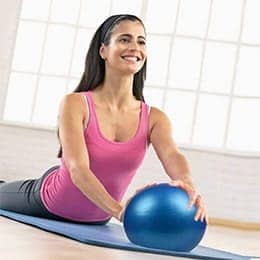 Mini pelota 22 cm yoga pilates fitness azul